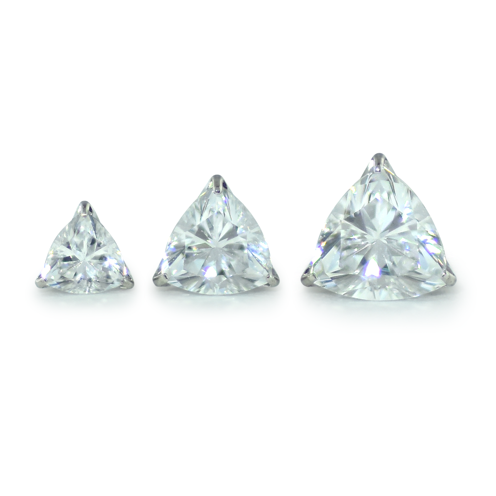 Titanium Trillion Cut Prong Set Gem