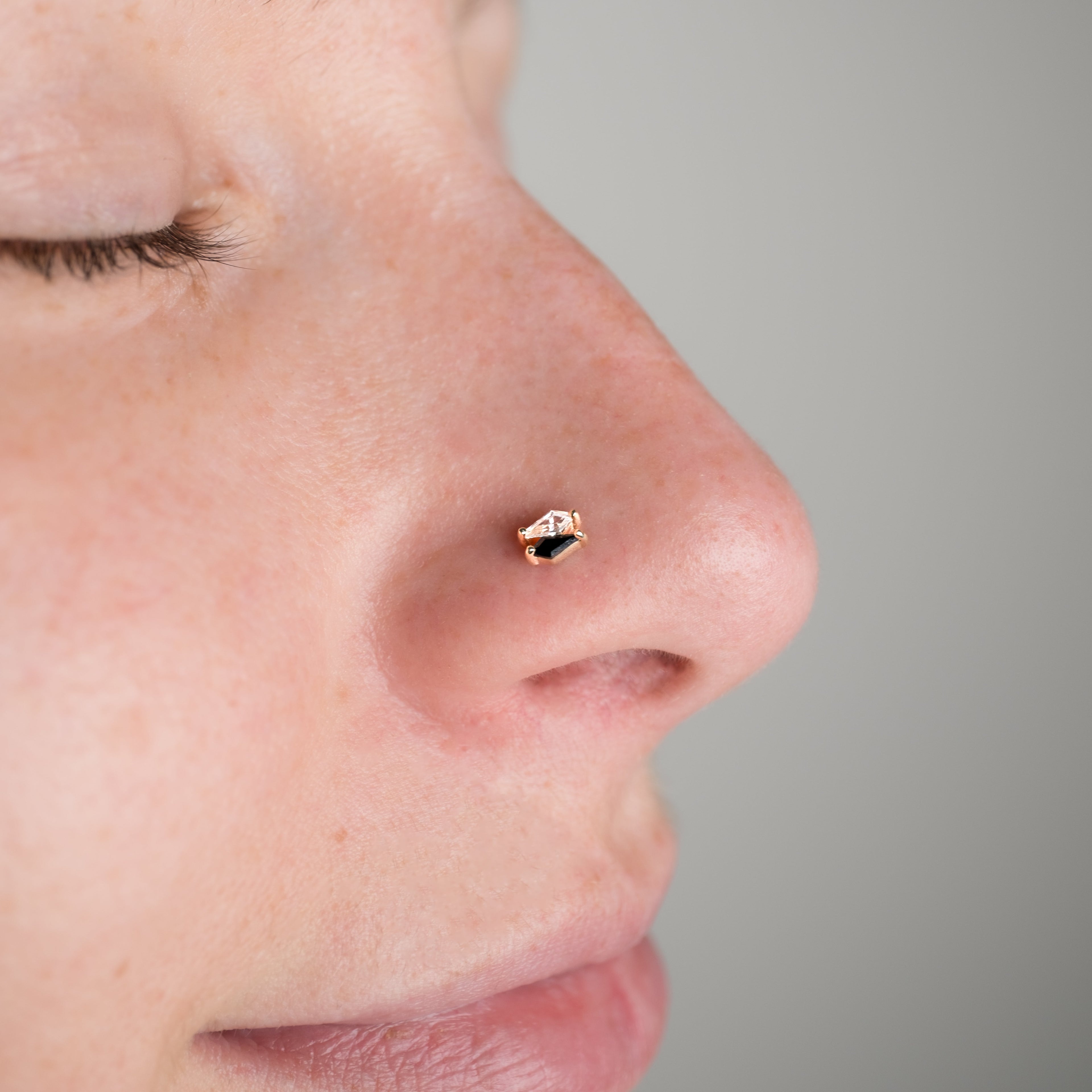 Align - Black Spinel + CZ - Threadless End