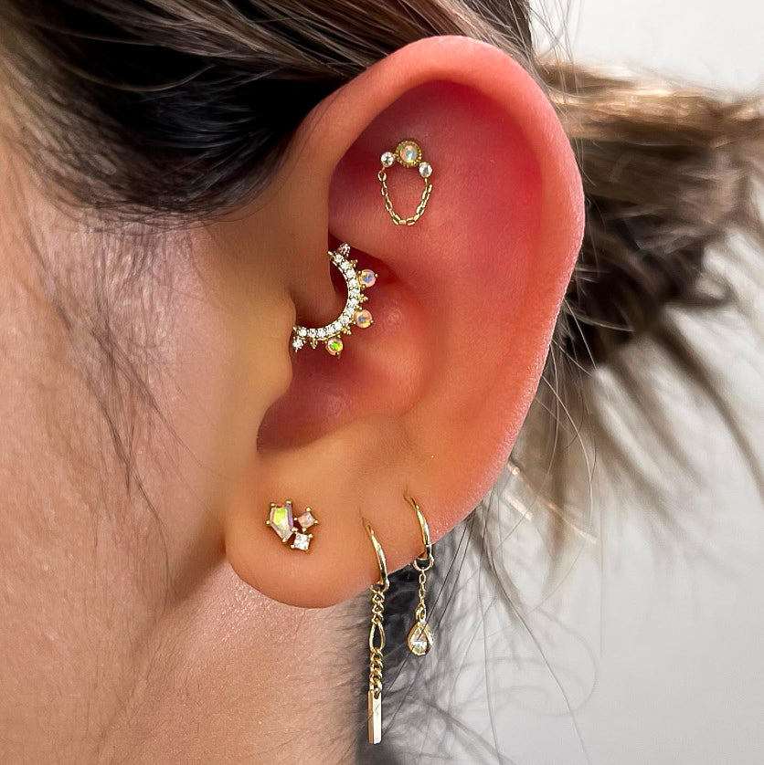 Halston - Genuine Opal + Chain - Threadless End