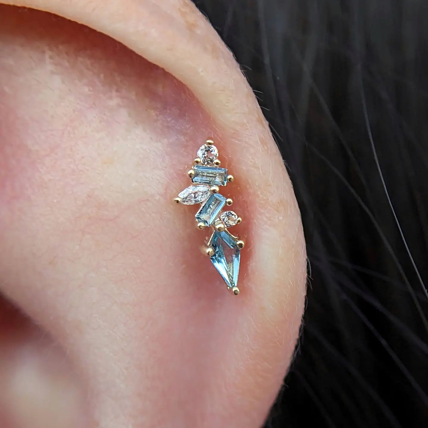 Mixt - London Blue + White Topaz - Threadless End