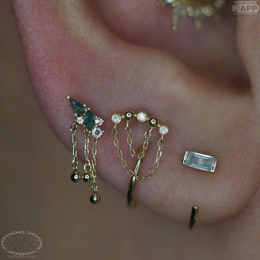 Visionary - Moss Agate + White Topaz - Threadless End