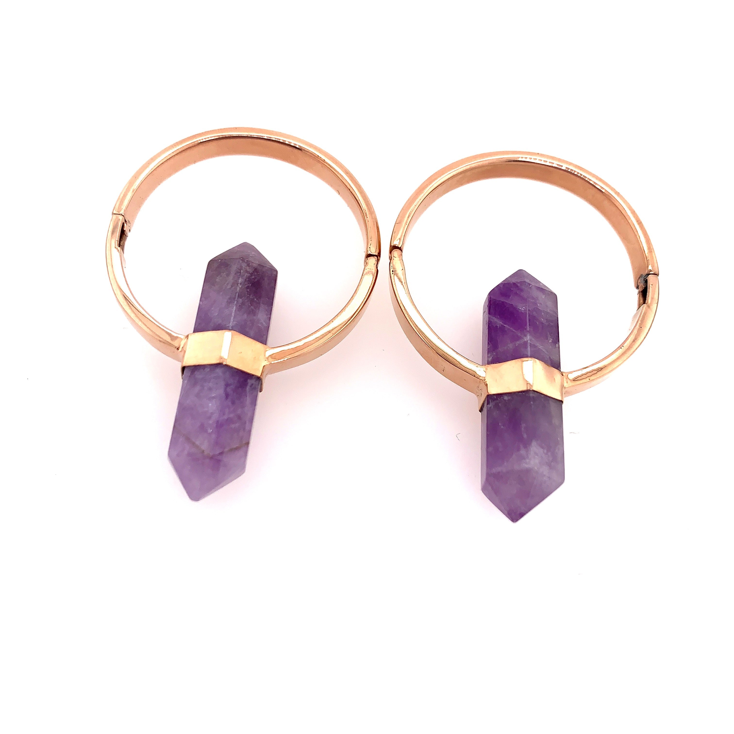 Alchemy Weights - Amethyst + Rose Gold Plated