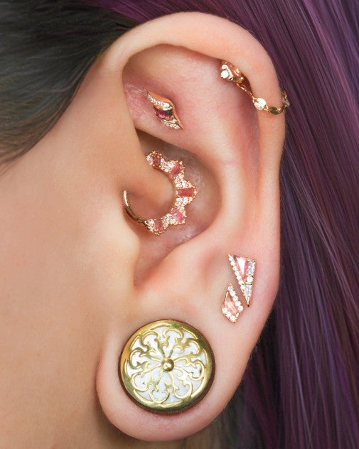 Gilty Pleasure - Pink Tourmaline + Diamond - Clicker