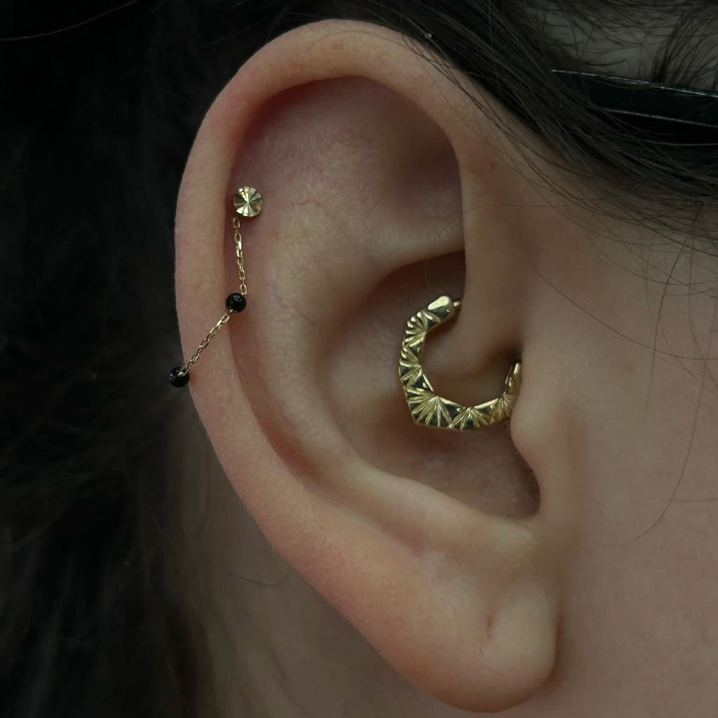 3 Bead - Agate - Chain