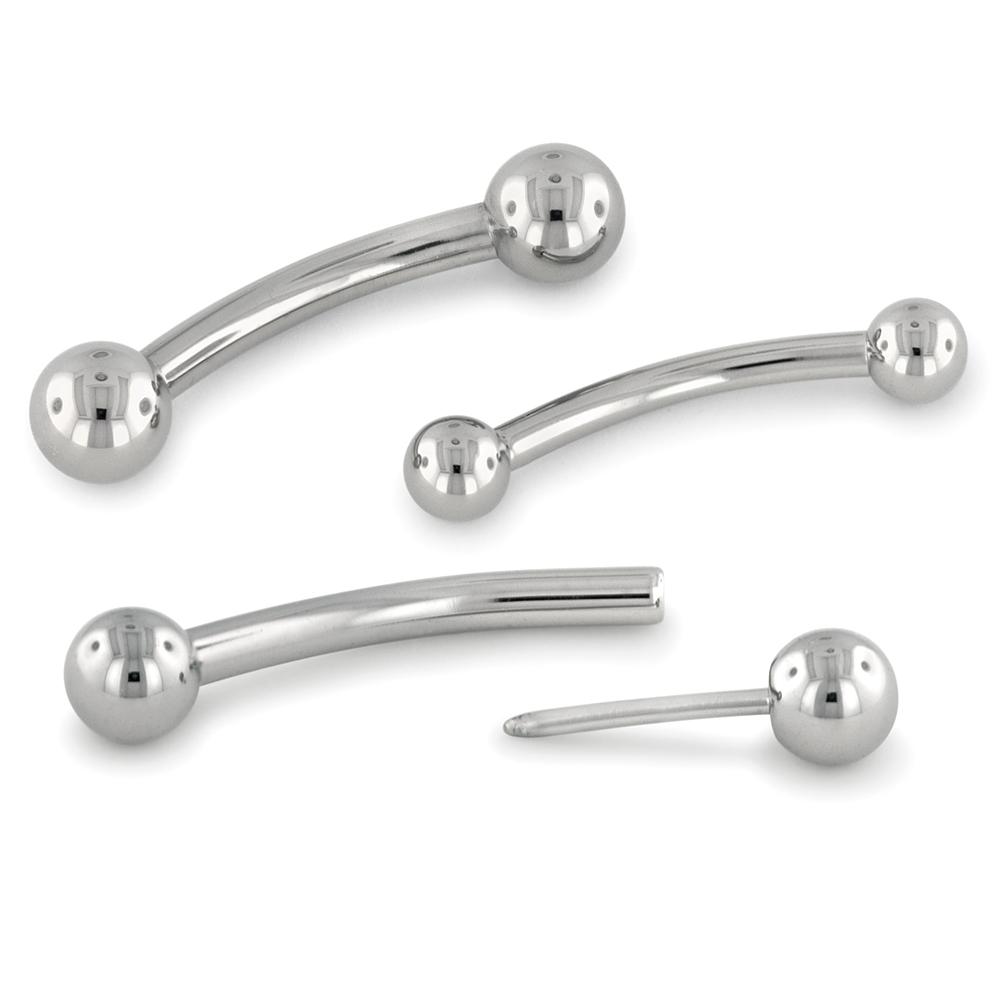 Titanium Curved Barbell Balls